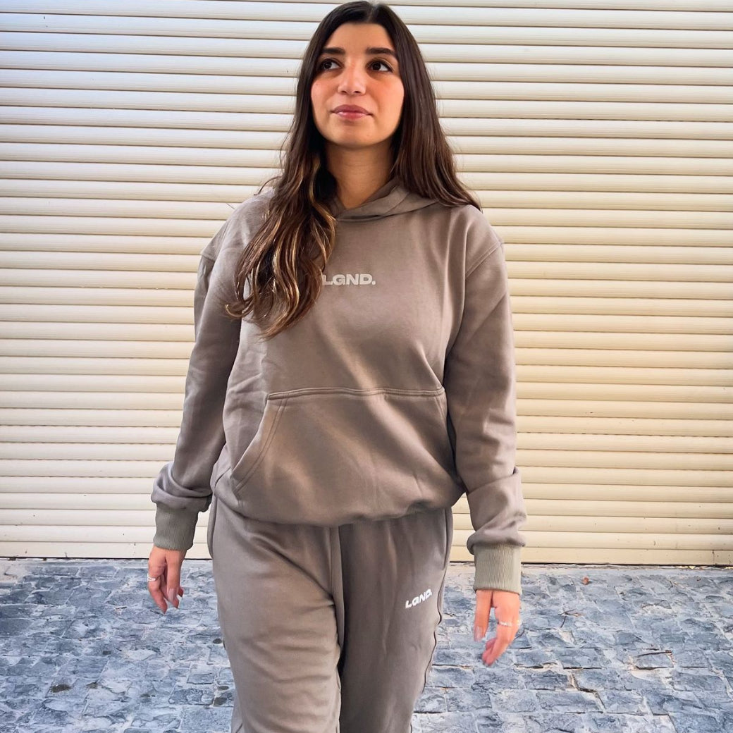 Light Grey Sweatpants Open Leg