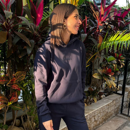 Mini Logo Navy Hoodie