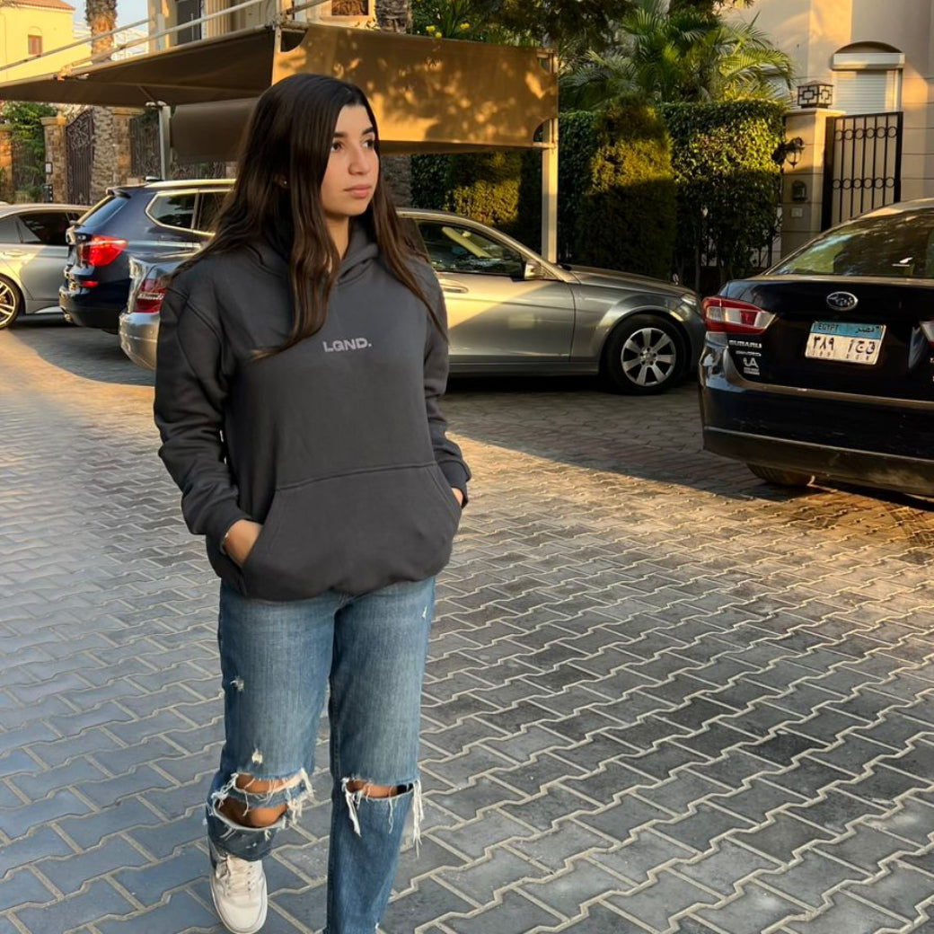 Mini Logo Dark Grey Hoodie